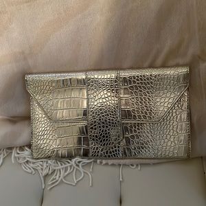 Rachel Zoe Curateur Winters Silver Clutch
